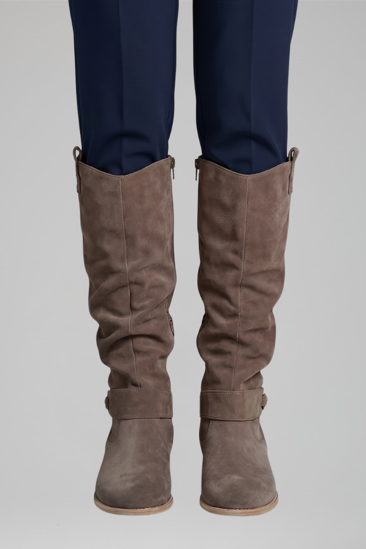 Fashionable women's orthopedic knee-high boots. Tall design with side zipper, offering both style & comfort.