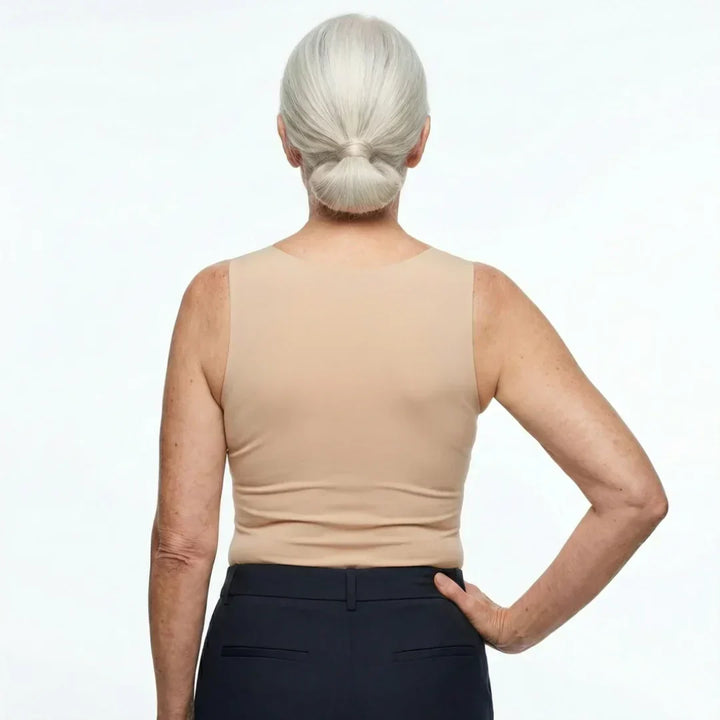 High-quality women's tank top with built-in wire-free bra, perfect for active or casual use.