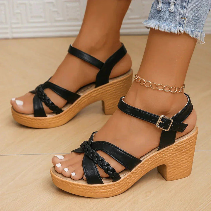 Versatile women's block heel sandals featuring an ankle strap for comfort and sophisticated summer looks.