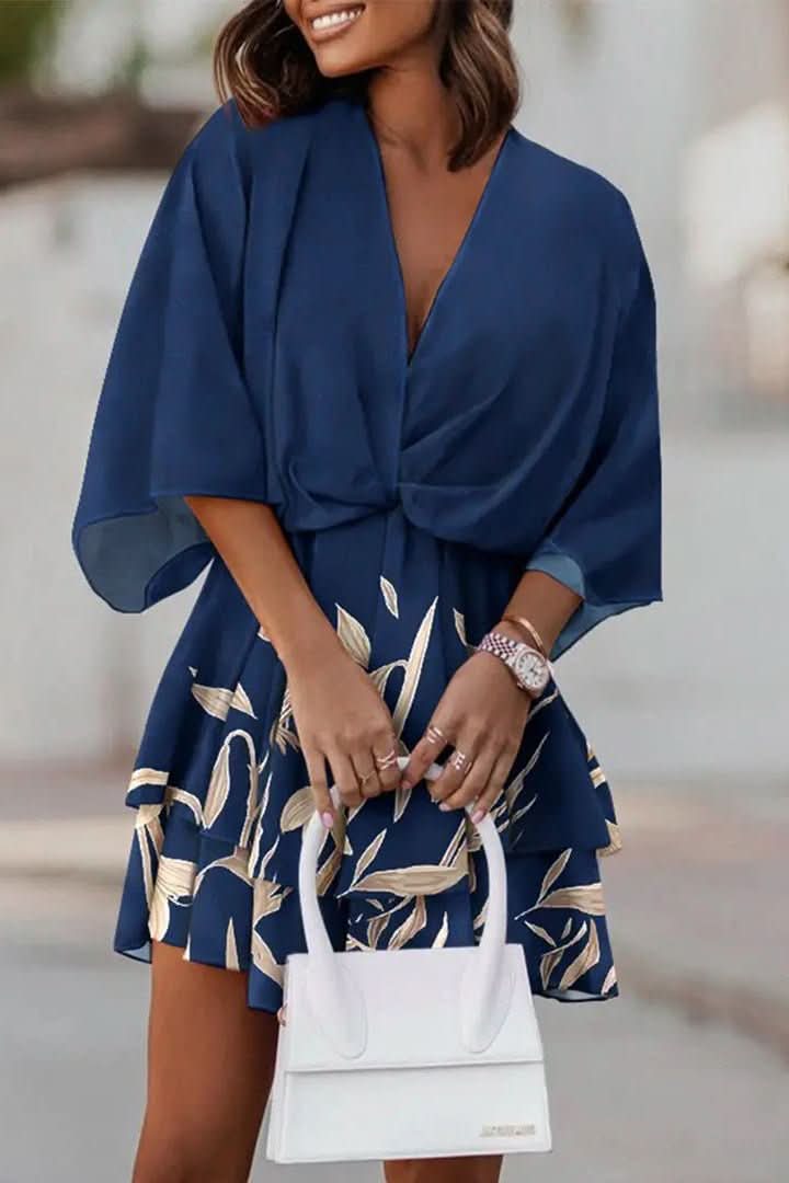 Casual women's mini dress featuring an off-shoulder design, perfect for warm weather and beach vacations.