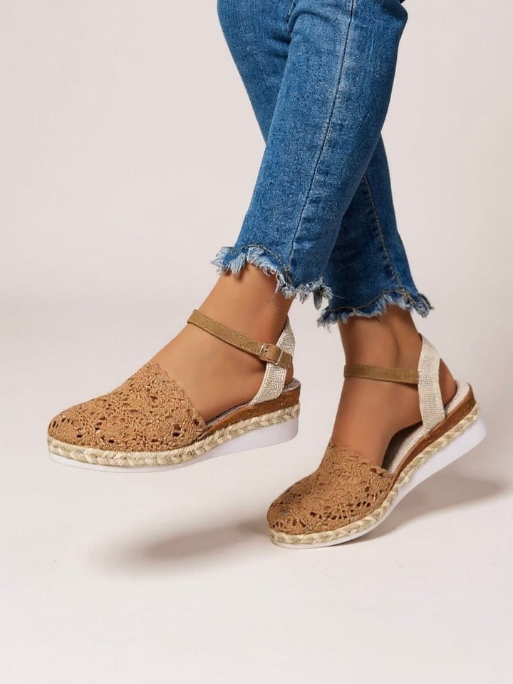 Comfortable women's ankle strap espadrille sandals. Trendy boho platform summer shoes for any occasion.