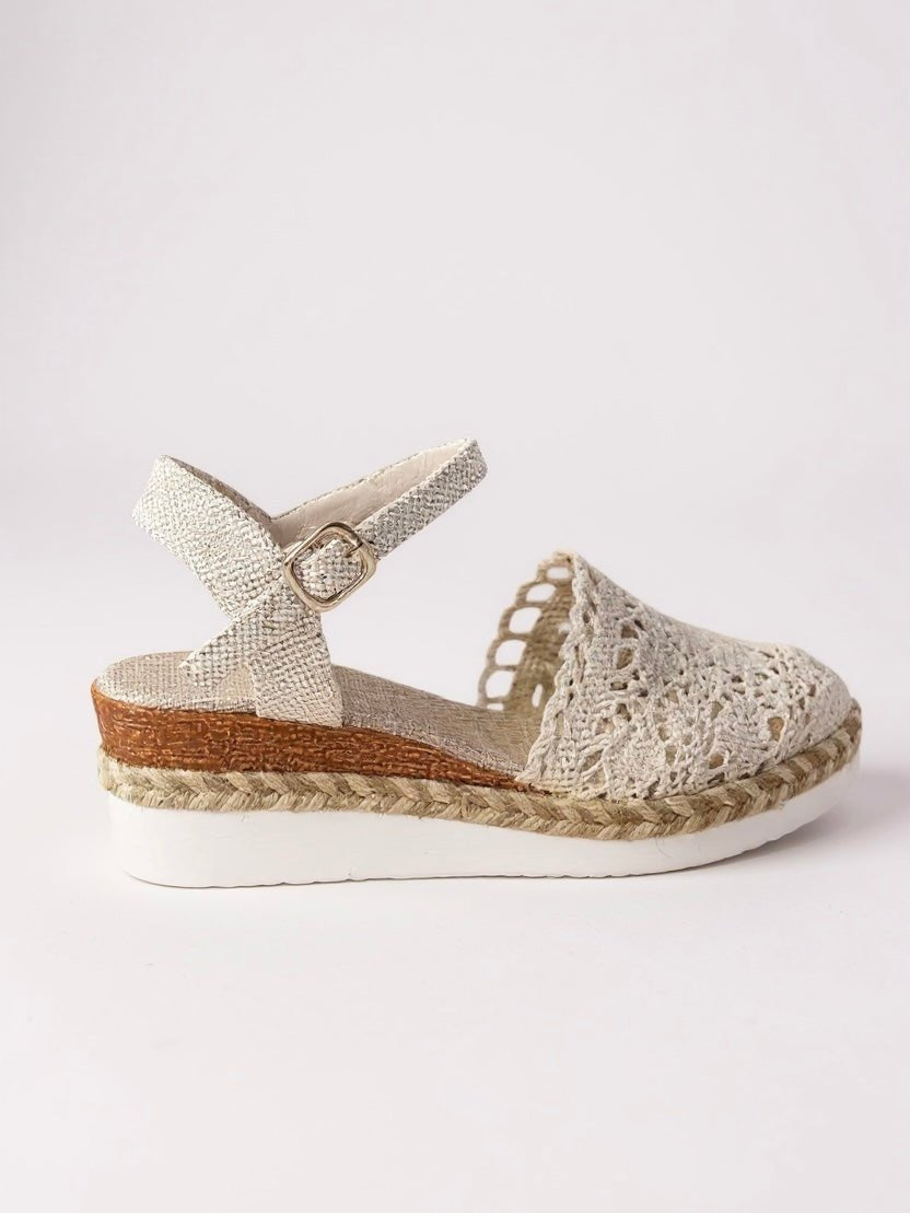 Chic women's boho espadrille sandals. Comfortable platform flatforms, perfect for casual summer wear & parties.