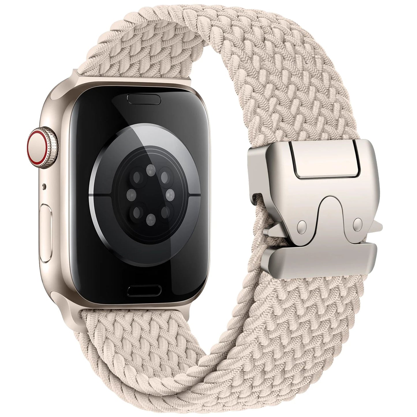 Women's breathable elastic nylon smartwatch band for comfort and an active lifestyle.