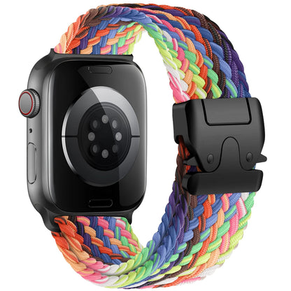 Versatile women's elastic smartwatch band, breathable & durable for daily comfort and activity.
