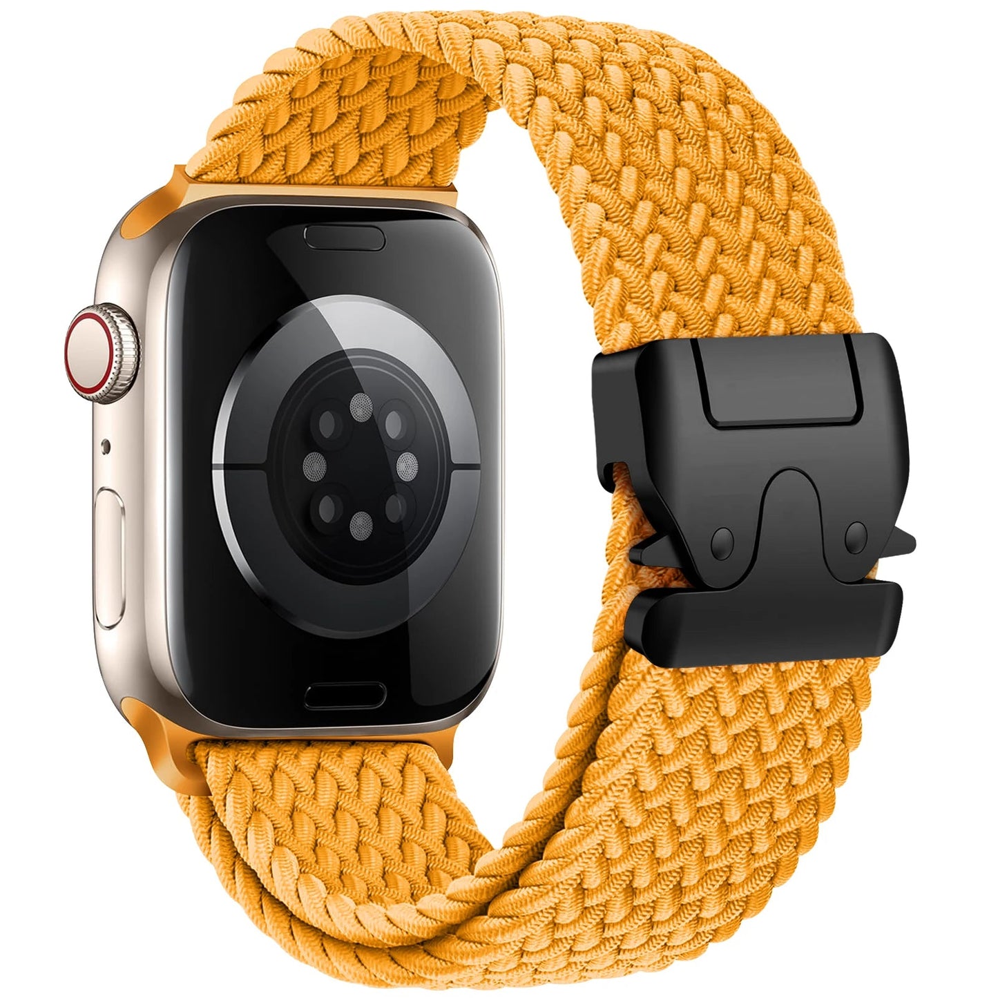 Durable, sweat-resistant women's elastic smartwatch band for active lifestyles and sports.