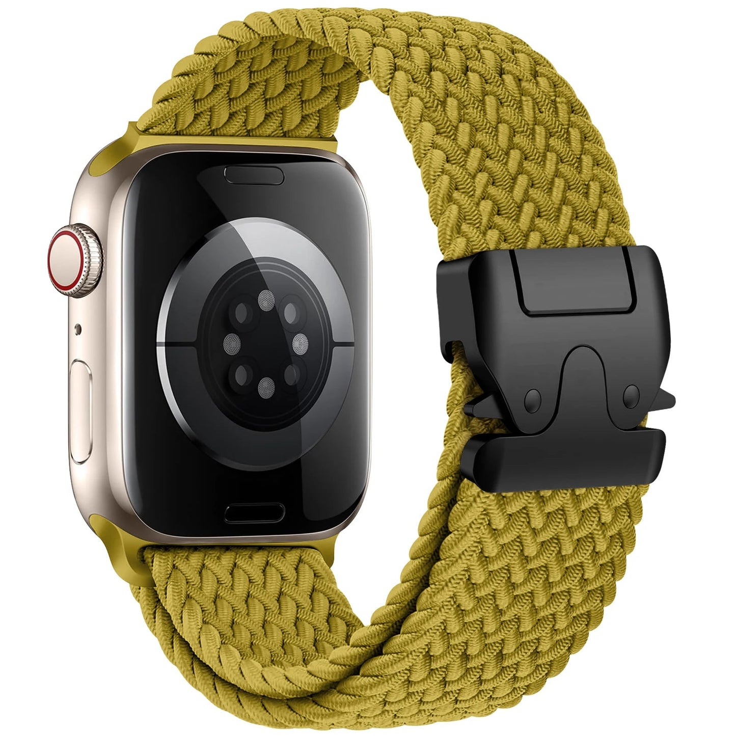 Stylish & breathable women's elastic smartwatch band, comfort fit for workouts & daily use.