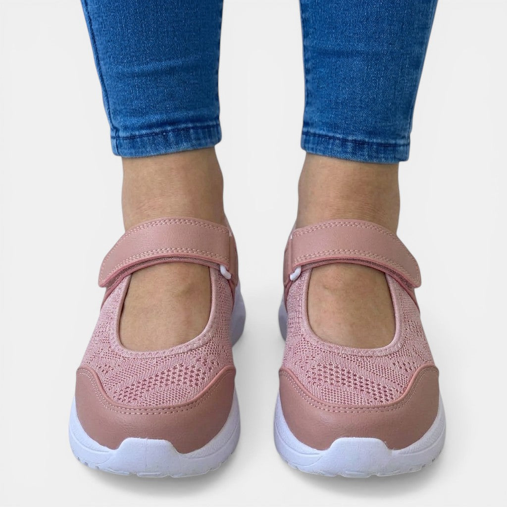 Comfortable orthopedic slip-on sneakers for women, ideal for walking & everyday wear.