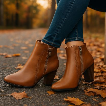 Comfortable Callista women's orthopedic zip ankle boots. Perfect elegant footwear for fall and winter fashion.