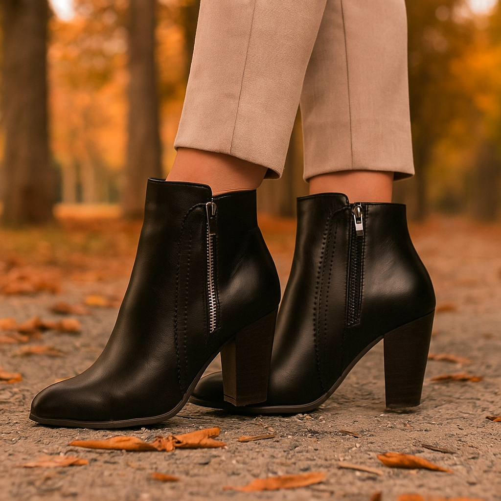 Versatile Callista women's zip ankle boots. Elegant design for everyday wear, comfort, and style in fall/winter.