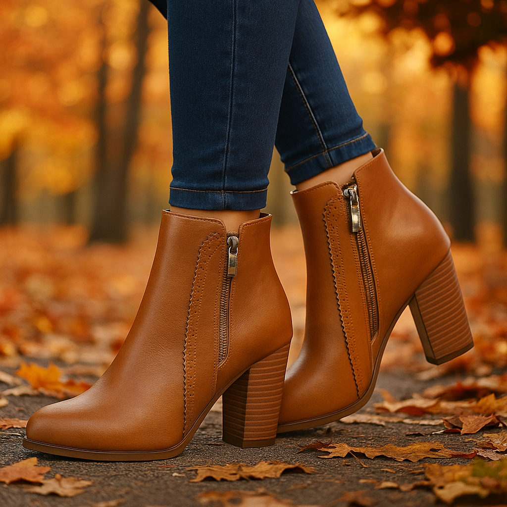 Women's Callista comfortable ankle zip boots. Ideal orthopedic footwear for everyday style and all-day support.