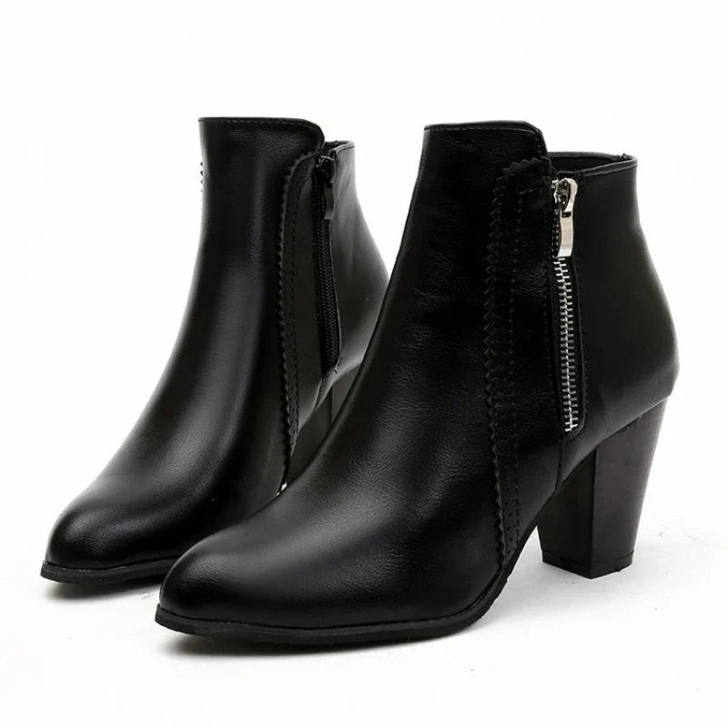 Elegant women's Callista zip ankle boots offering all-day comfort, supportive orthopedic design, and sleek style.