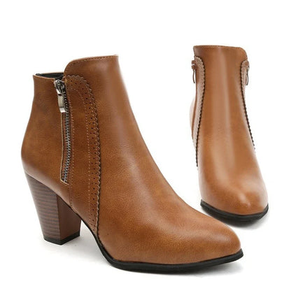 Callista women's zip ankle boots, combining comfort, style, and support. Perfect elegant footwear for daily fashion.