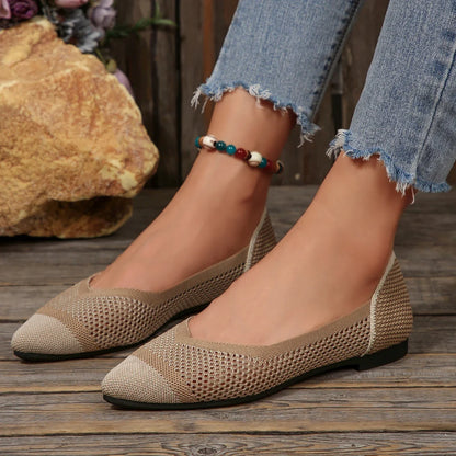 Women's breathable Calora flats, chic pointed toe design for elegant style & ultimate comfort.