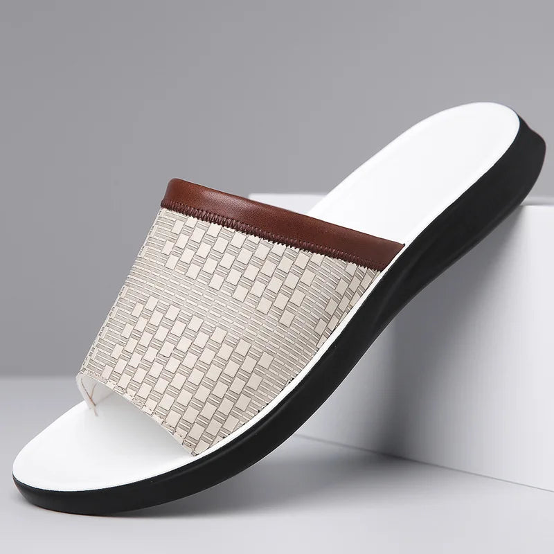 Front view of women's casual slide sandals, ready for everyday wear & summer adventures.