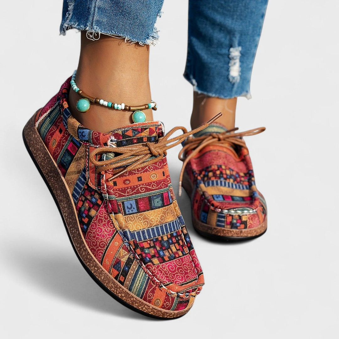 Women's casual daily sneakers with wide heel for stable, comfortable walking. Ideal for everyday wear & support.