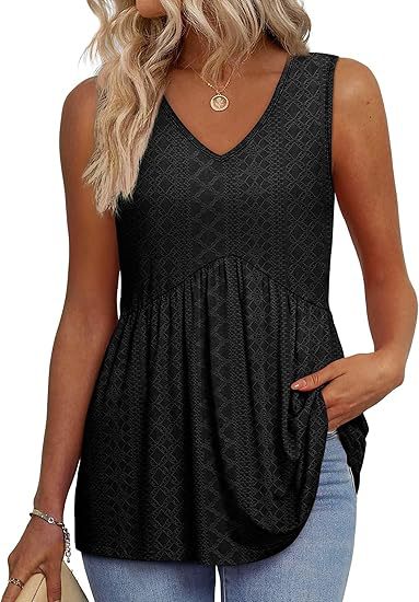 Women's casual sleeveless top, relaxed fit. Perfect for everyday comfort & summer style.
