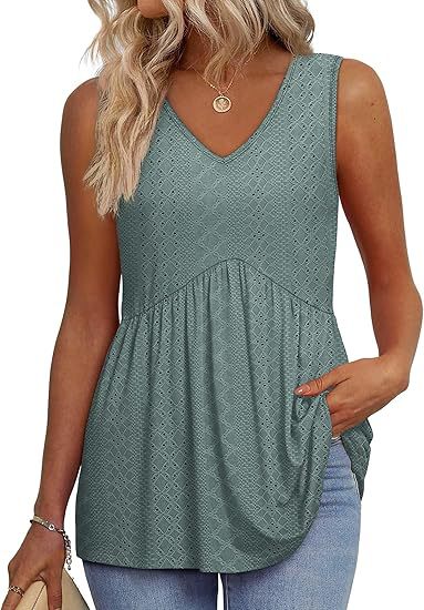 Versatile women's sleeveless top with relaxed fit. Everyday comfort, great for casual spring & summer fashion.