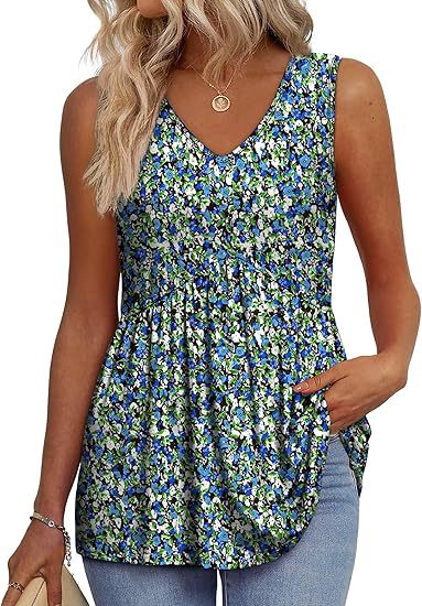 Chic women's casual sleeveless blouse with a relaxed fit. Comfortable everyday fashion.