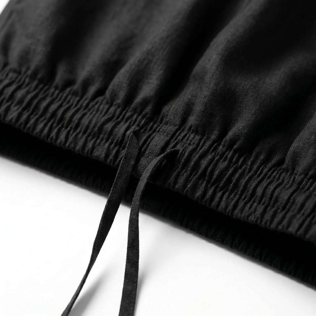 Comfortable women's high-waisted wide-leg pants, ideal for a relaxed everyday casual summer style.