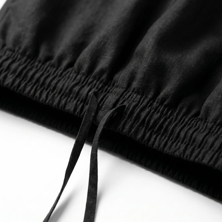 Comfortable women's high-waisted wide-leg pants, ideal for a relaxed everyday casual summer style.