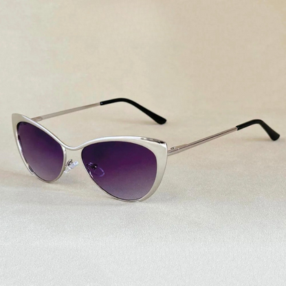 Stylish women's cat eye sunglasses. UV400 protection eyewear, a luxury fashion accessory.