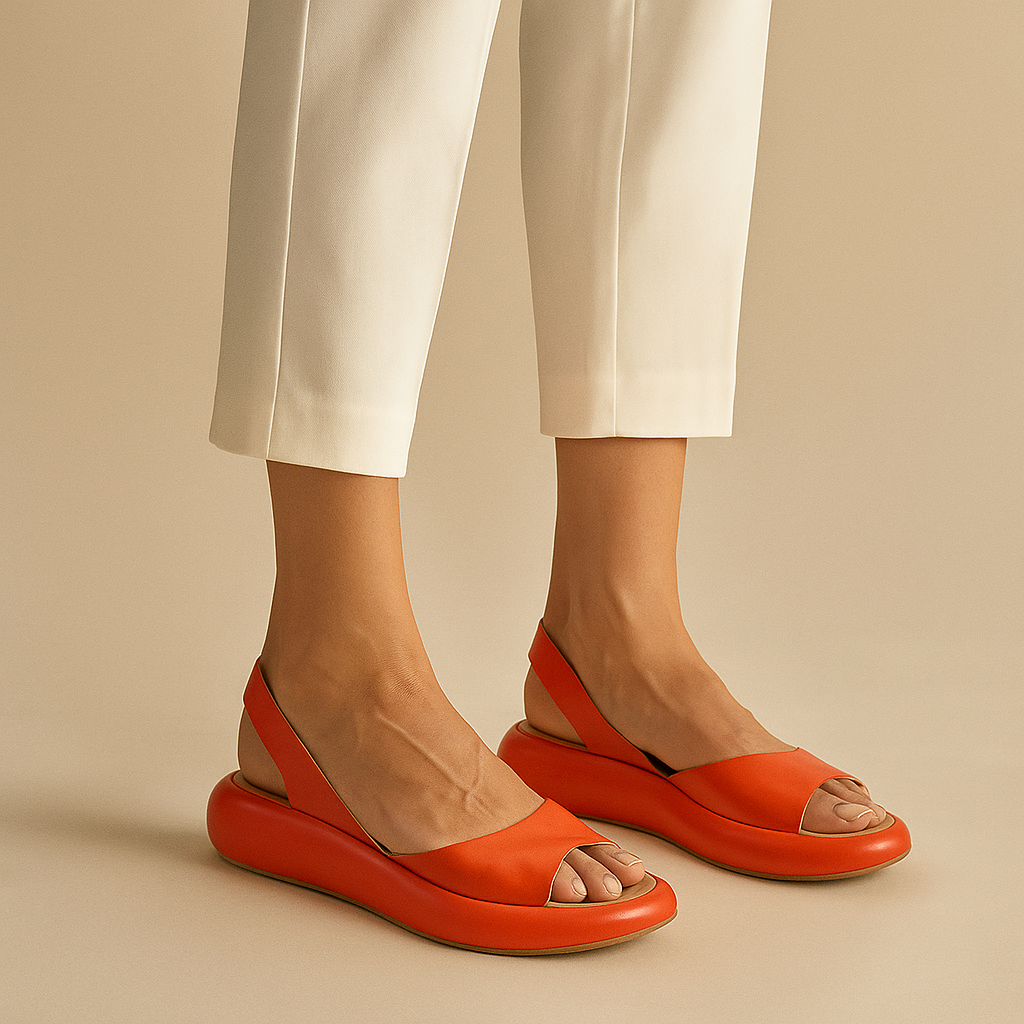 Soft cushioned Catrina slingback slides for women, combining comfort and summer casual style.