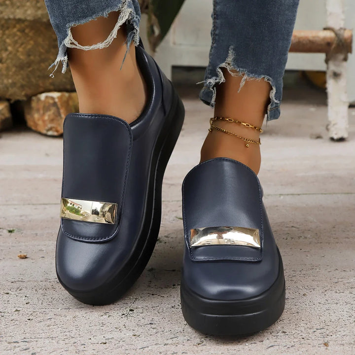 Celina Rise comfort platform sneakers for women, modern, stylish, with subtle gold accents.