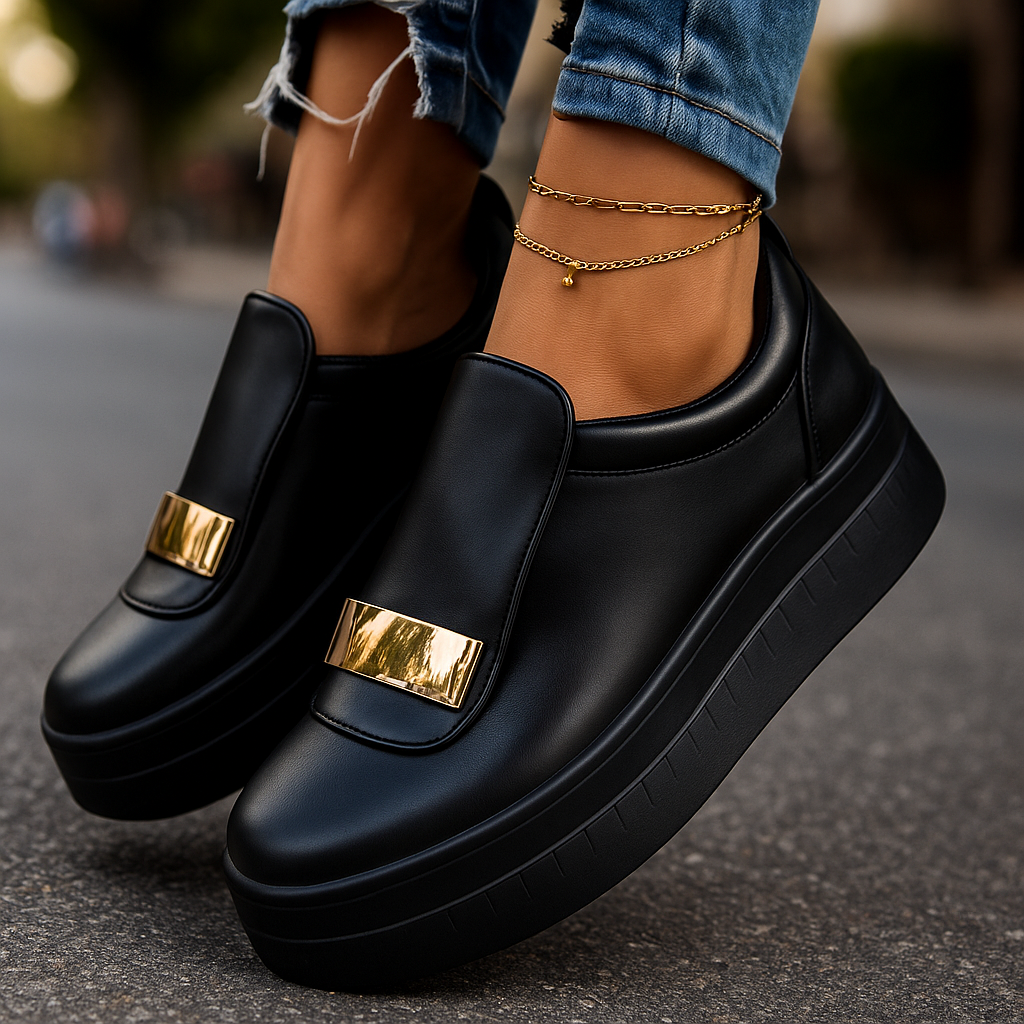 Orthopedic Celina Rise platform sneakers, women's comfort shoes with shock absorbing sole.