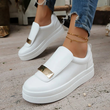 Women's Celina Rise platform sneakers, gold accents, modern comfort, great for style.