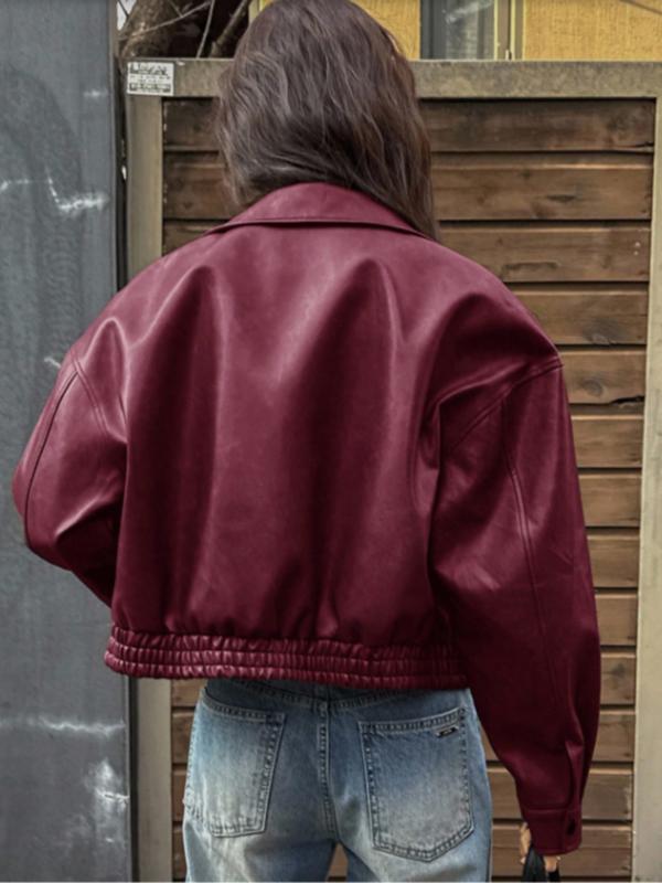 Versatile women's cropped jacket. Modern fit, structured collar, and chic design for contemporary outerwear fashion.
