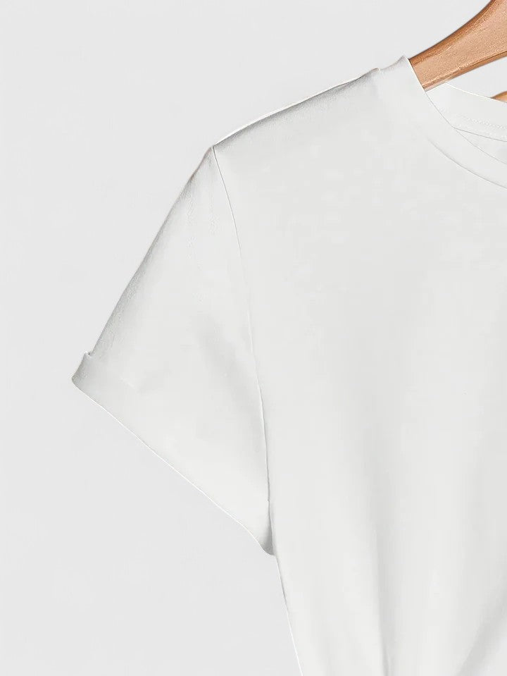 Women's relaxed fit short sleeve t-shirt with a stylish heart print, a perfect casual top.