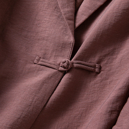 Modern women's knot-front blazer, a stylish jacket and elegant layering piece for a chic contemporary look.