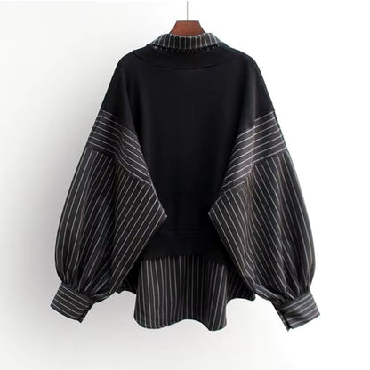 Comfortable & stylish women's layered blouse. Chic top for versatile office or casual wear.