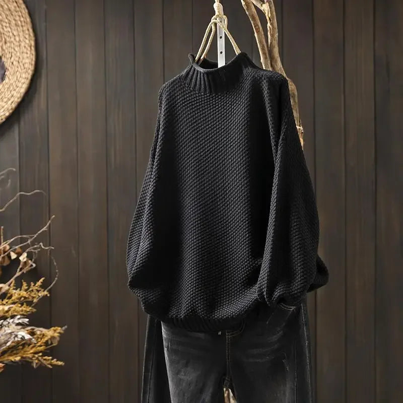 Stylish women's loose fit sweater for ultimate comfort. Perfect versatile pullover for casual or dressed-up looks.