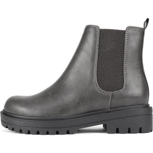 Women's Chic Low Heel Chelsea Ankle Boots in black, perfect for everyday style.