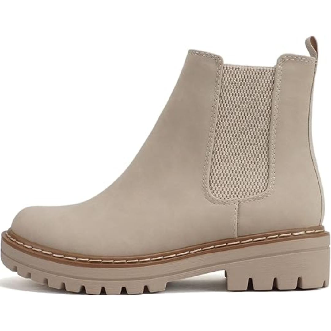 Stylish women's Kailey Chelsea ankle boots with comfortable low block heel for fall fashion.