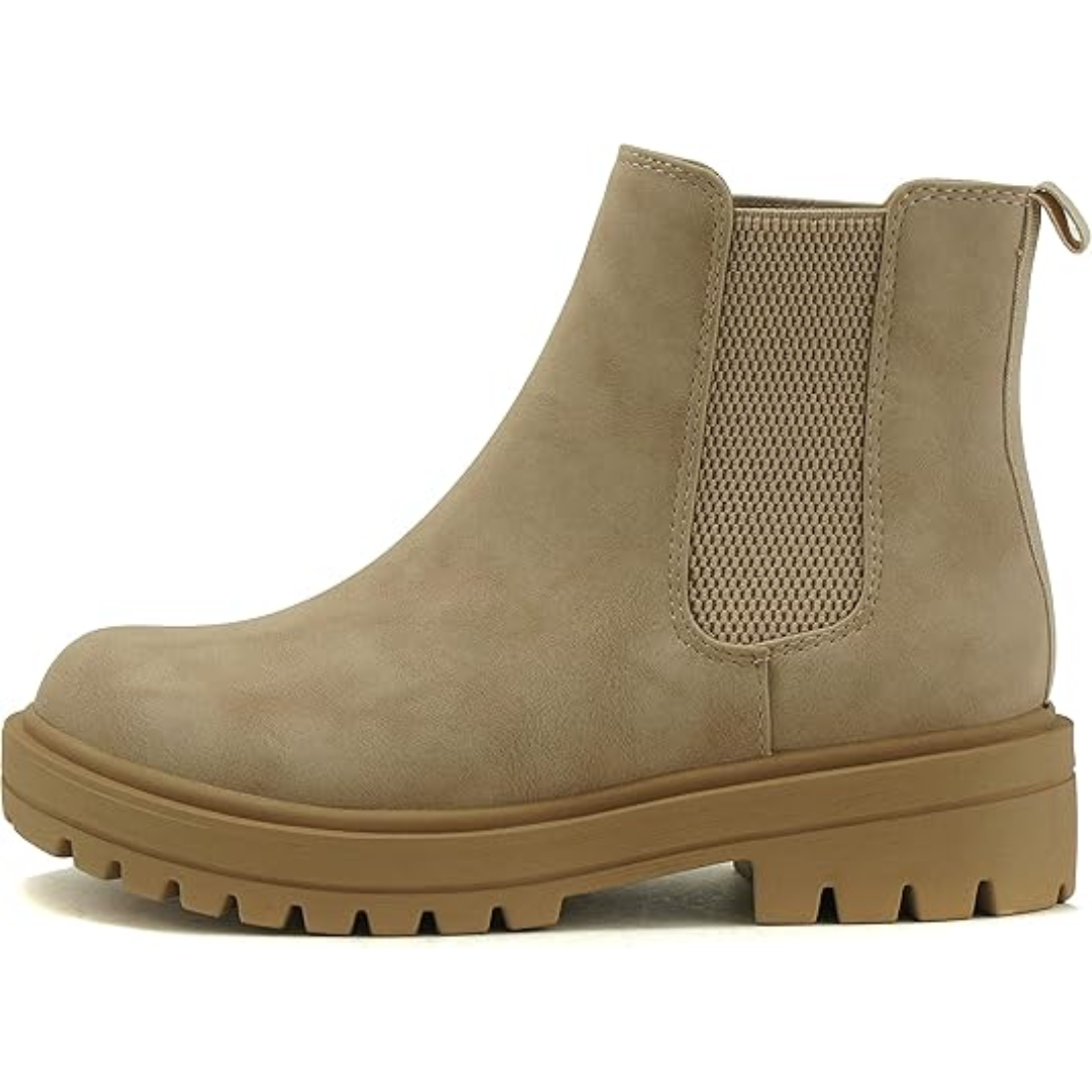 Essential fall fashion: Women's stylish low heel Chelsea ankle boots for comfortable winter wear.