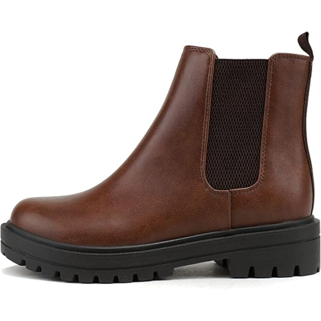 Step into style with these comfortable women's low heel Chelsea ankle boots for daily wear.