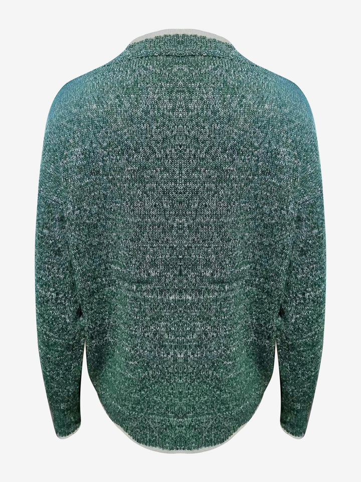 Versatile women's long sleeve top. Chic notch V-neck sweatshirt with a relaxed fit, for all seasons.