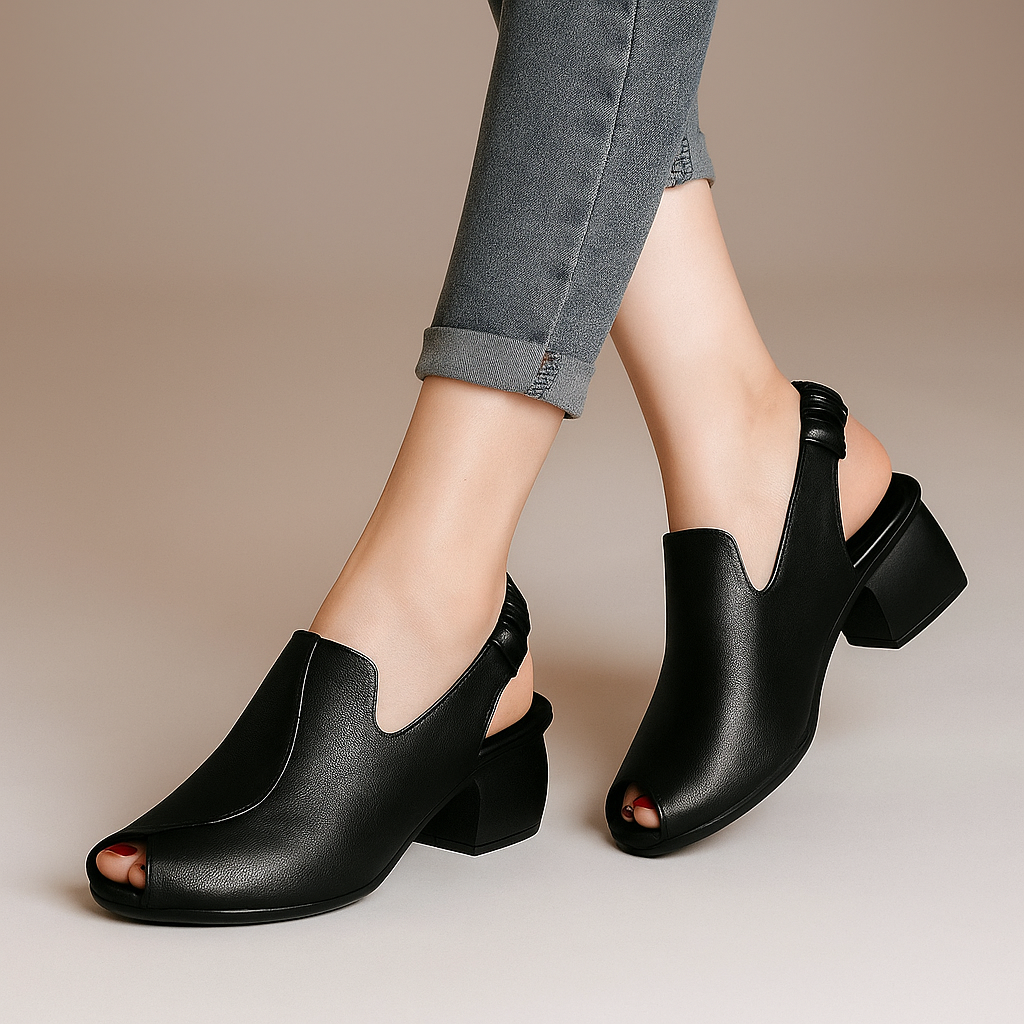 Comfortable women's slingback block heels, perfect dress shoes for versatile fashion.
