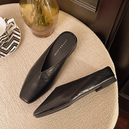 Elegant low-cut slip-on flats for women, offering chic fashion and comfortable everyday footwear.