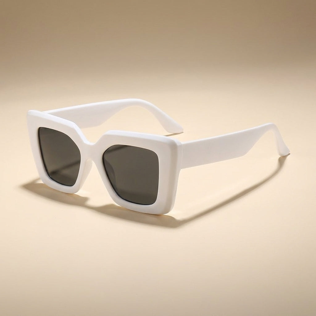 Stylish women's square sunglasses in a bold leopard print, adding a unique touch to any outfit.