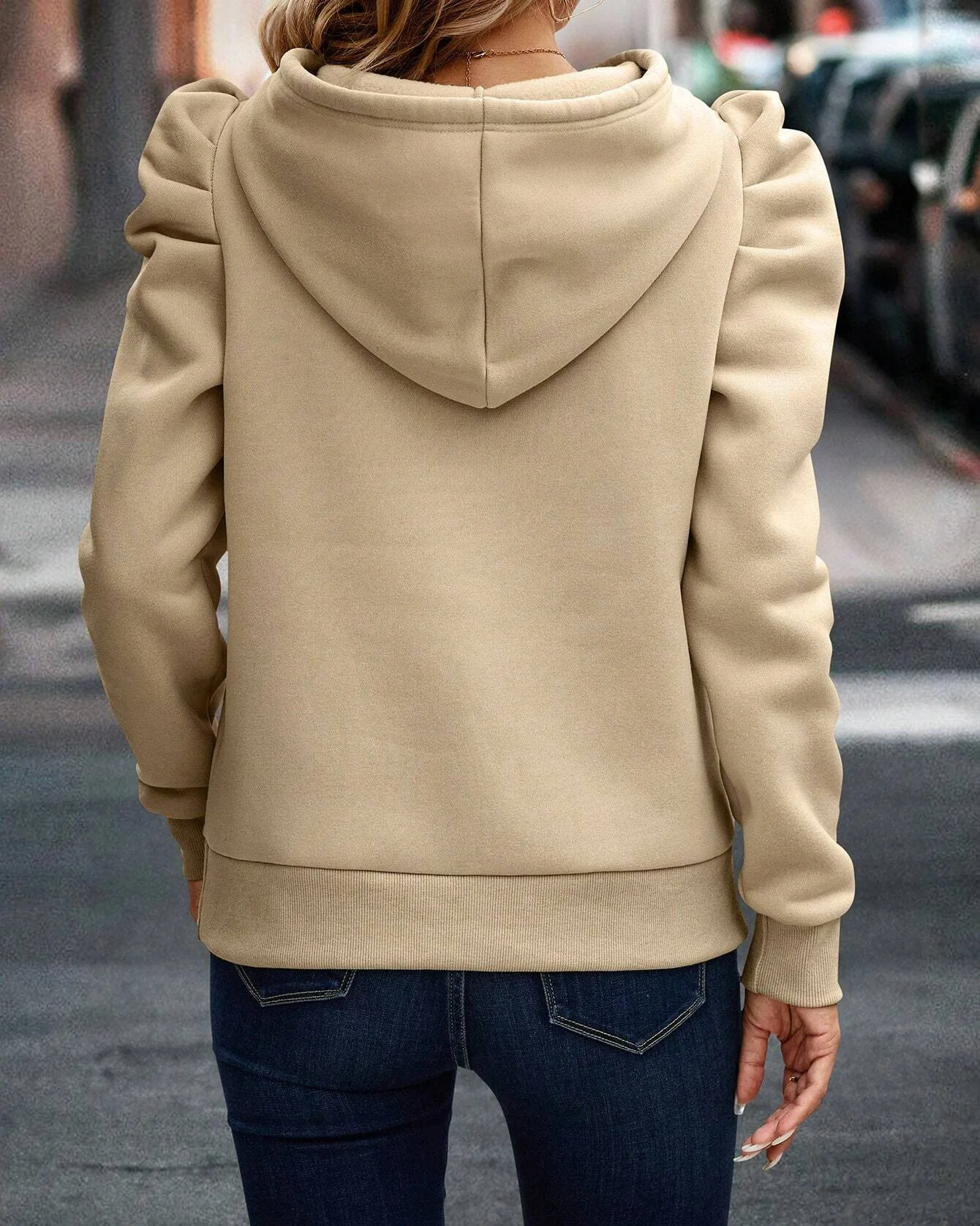 Elevate your everyday style with this chic women's stacked sleeve hoodie, a trendy fashion top.