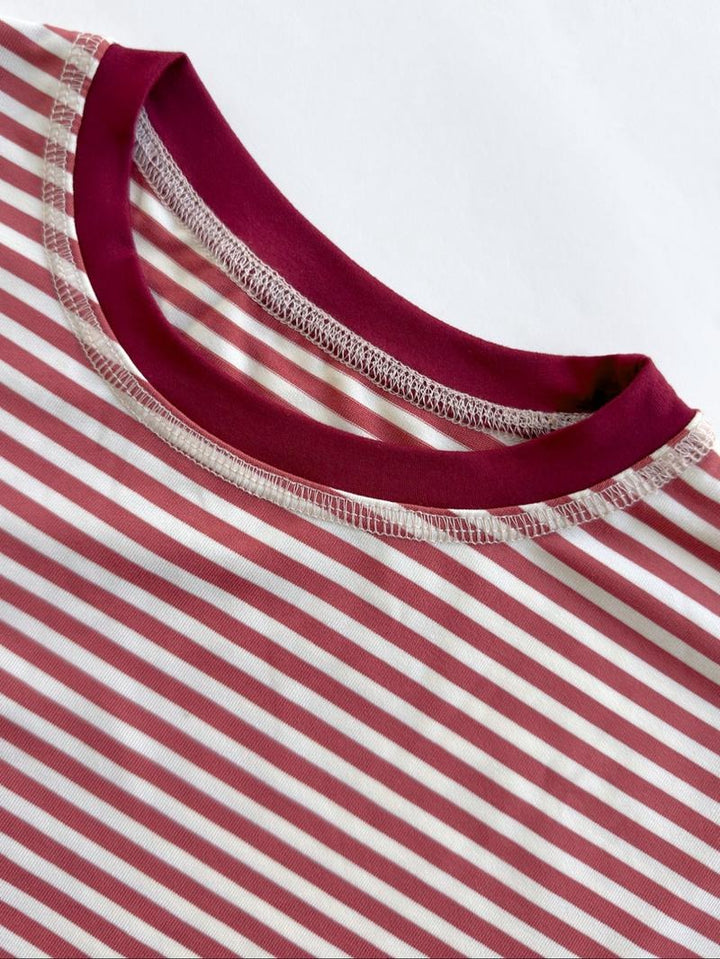 Women's versatile striped bell sleeve top. Casual long sleeve pullover, a chic and elegant addition to any wardrobe.