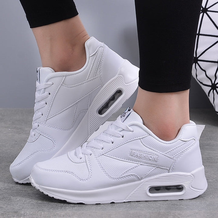 Valencia vegan leather chunky platform sneakers. Fashion-forward and comfortable for women's casual wear.