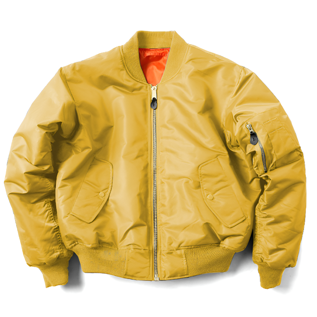 Fashionable women's classic bomber jacket. Timeless hip-length outerwear for versatile everyday style.