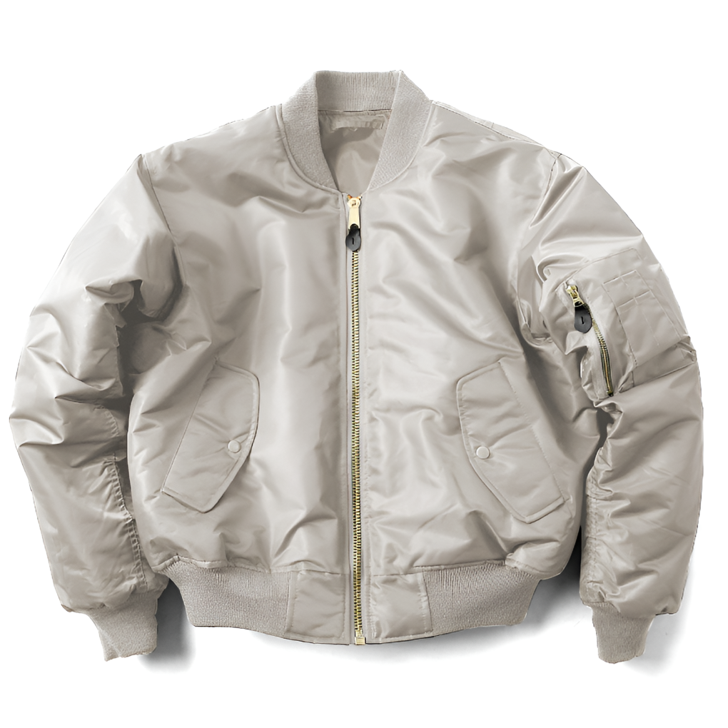 Elevate your look with this classic women's bomber jacket. Timeless hip-length outerwear for versatile style.