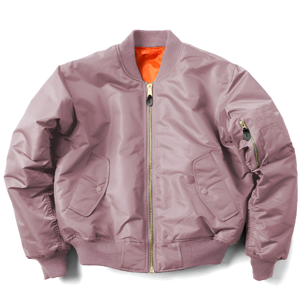 Women's hip-length bomber jacket. Classic style, versatile outerwear for fashion, layering & everyday wear.