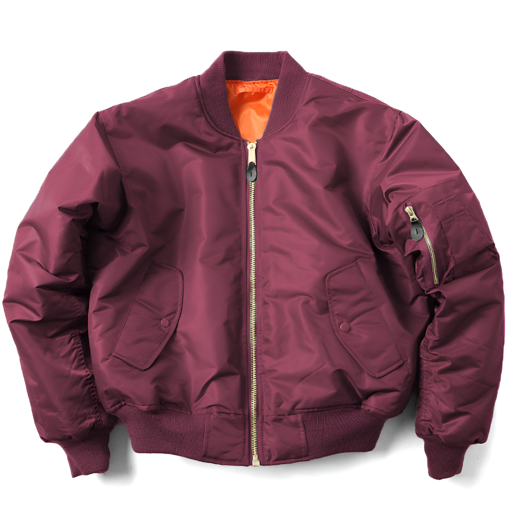 Women's classic bomber jacket, perfect for layering. Hip-length, versatile outerwear for everyday fashion.