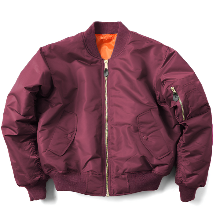 Women's classic bomber jacket, perfect for layering. Hip-length, versatile outerwear for everyday fashion.